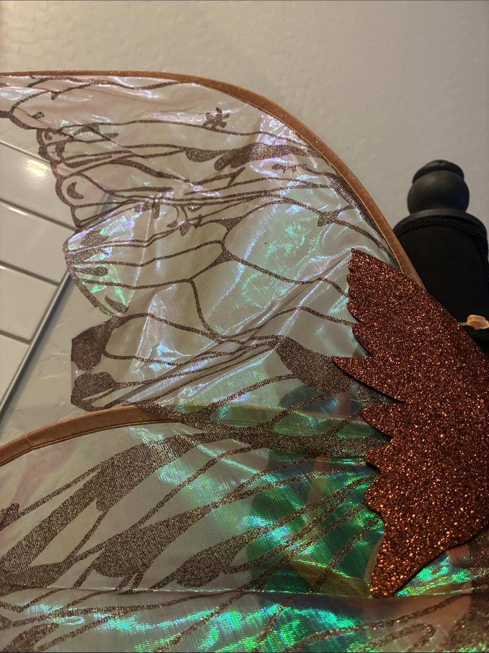 Large Brown Glitter Fairy Wings